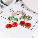 CHERRY CRYSTAL EARRINGS