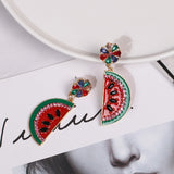 WATERMELON CRYSTAL EARRINGS