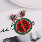 WATERMELON CRYSTAL EARRINGS