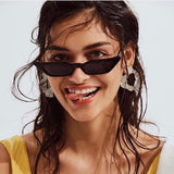 RETRO THIN CAT EYE SUNGLASSES